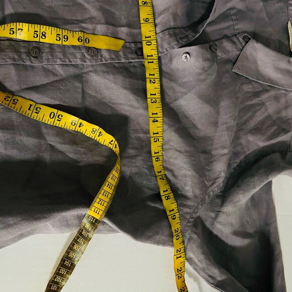 Soft Surroundings Linen Button Up Long Sleeve Top Size S Small - Picture 4 of 6